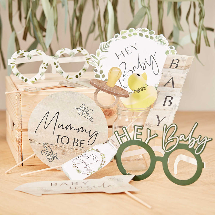 Botanical Baby Botanical Baby Shower Photo Booth Props Pack of 10