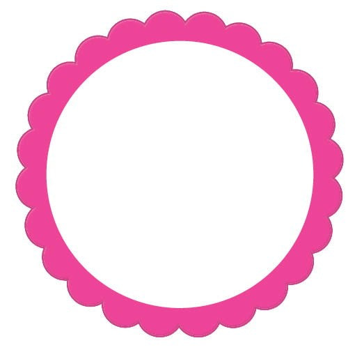 Labels Scalloped - Bright Pink Pack of 5