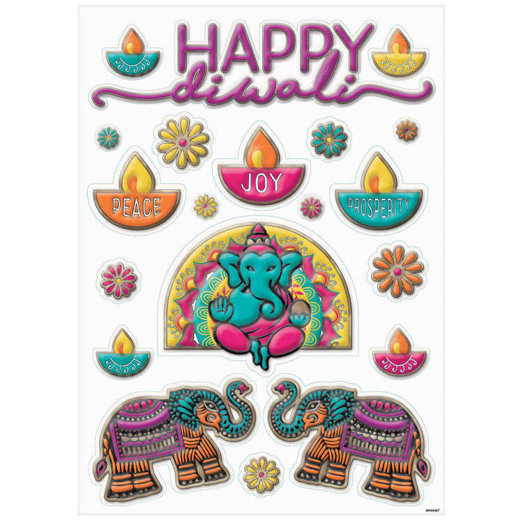 Diwali Foil Embossed Window Decorations