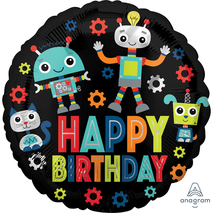 45cm Standard HX Happy Birthday Robots S40