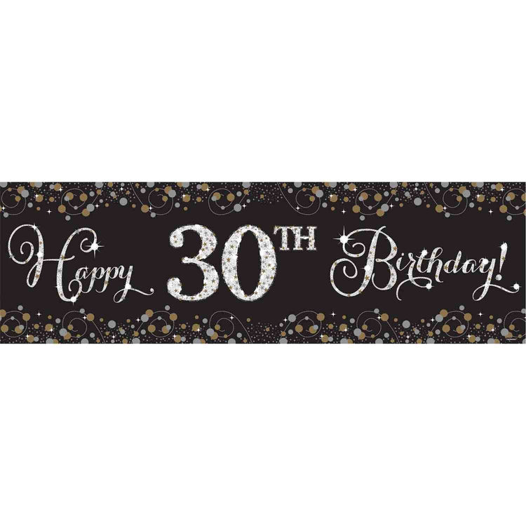 Sparkling Celebration Add Any Age Giant Plastic Banner Kit