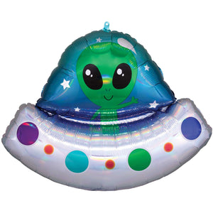 SuperShape Holographic Alien Space Ship Iridescent P40