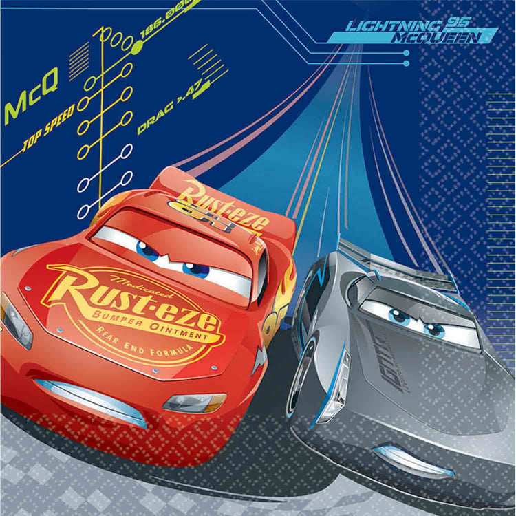 Disney Cars 3 Lunch Napkins Pack of 16