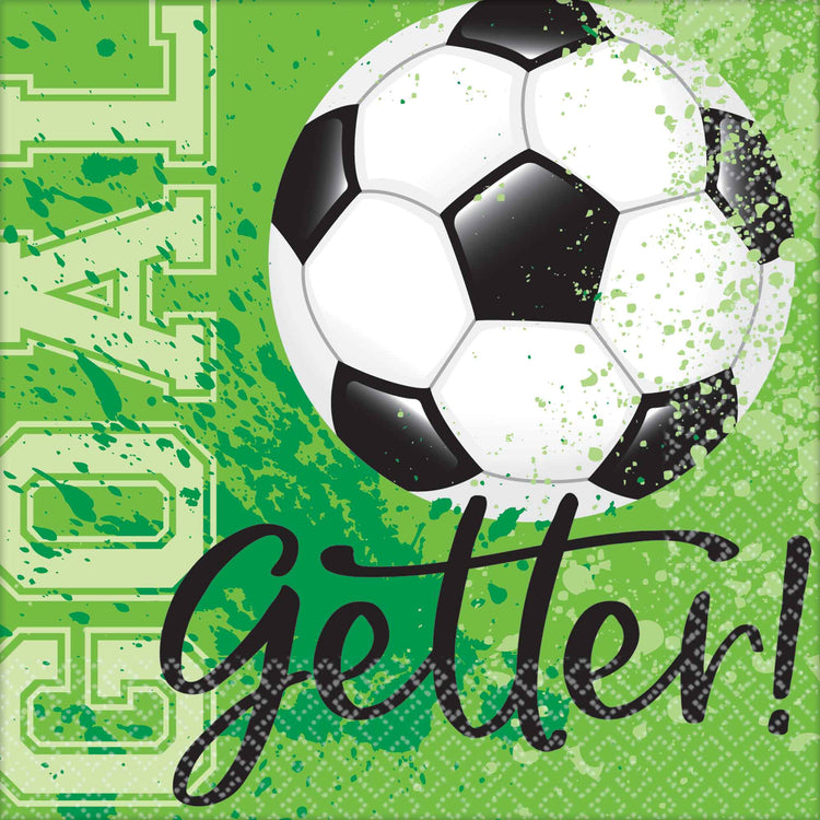 Goal Getter Soccer Beverage Napkins Pack of 36