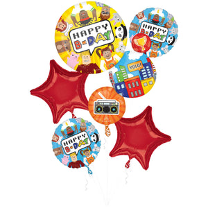 Bouquet Party Town Happy B-Day P75 Pack of 5