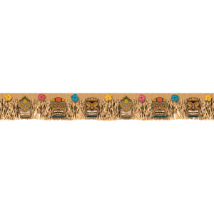 Vintage Tiki Fringe Plastic Banner