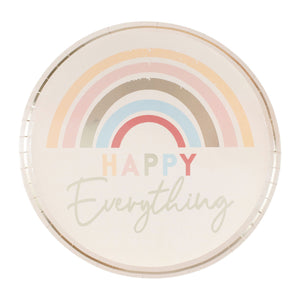 Happy Everything Plates 25cm Gold Foiled Pack of 8