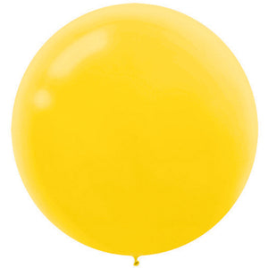 Sunshine Yellow 60cm Latex Balloons Pack of 4