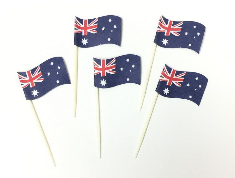 Australian Flag Tooth Picks Pack of 24