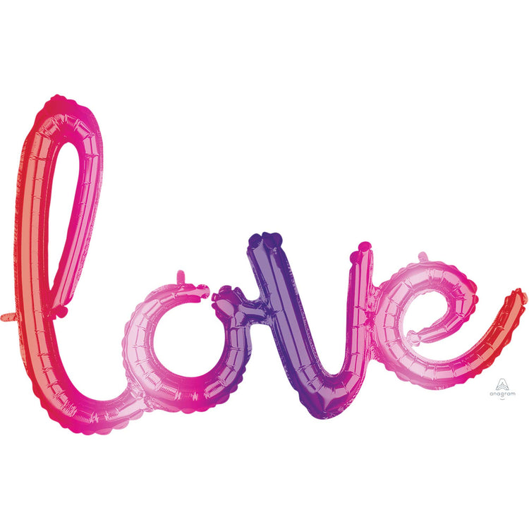 L O V E Ombre Phrase Balloon 79cm