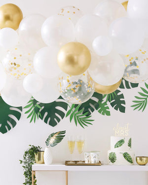 Botanical Hen Party Gold Chrome Balloon Arch Pack of 55