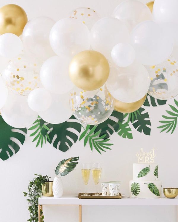 Botanical Hen Party Gold Chrome Balloon Arch Pack of 55