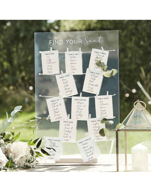 A Touch of Pampas Table Plan Acrylic Pack of 35