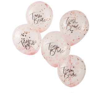 Floral Hen Party Confetti 30cm Balloons Team Bride Pack of 10