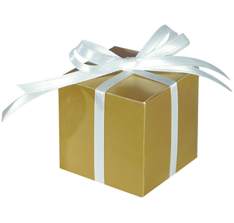 Mega Pack Paper Favor Boxes - Gold (Ribbon not Included) Pack of 100