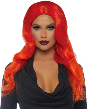 Jessica Orange Ombre Long Wavy Wig