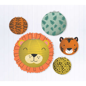 Get Wild Jungle Paper Lanterns Pack of 5