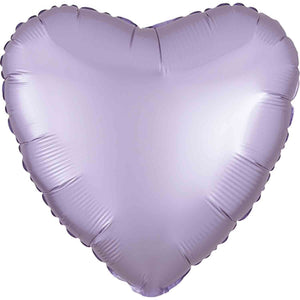 45cm Standard HX Satin Luxe Pastel Lilac Heart S18