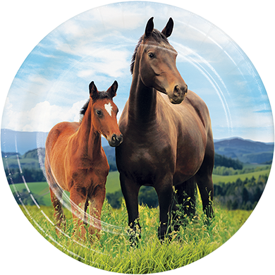 Horse and Pony Lunch Plates Paper 18cm Pack of 8