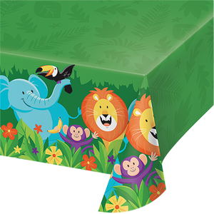 Jungle Safari Tablecover Plastic All Over Print 137cm x 259cm