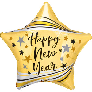 45cm Standard XL Star Happy New Year Bursts & Stars S40