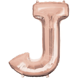 Rose Gold 83cm Letter J Super Shape Balloon