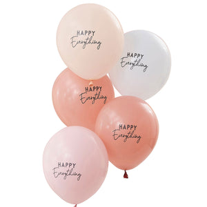 Happy Everything Balloon Muted Pastels Pack of 5