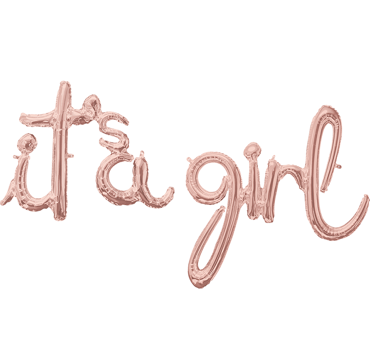 CI: Script Phrases it's a girl Rose Gold G50