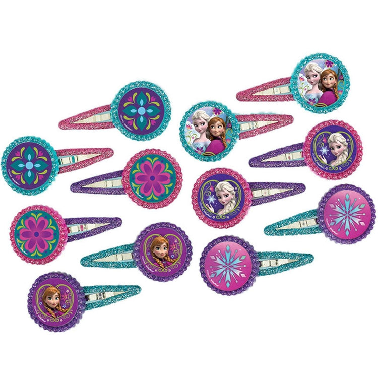 Frozen Hair Clips Favor Pack of 12