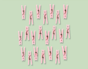 Clothespin Pink Favor 24pc