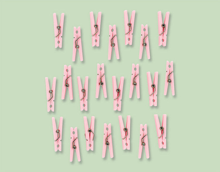 Clothespin Pink Favor 24pc