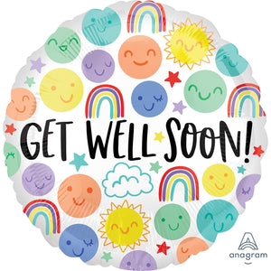 45cm Standard HX Get Well Soon Happy Doodles S40