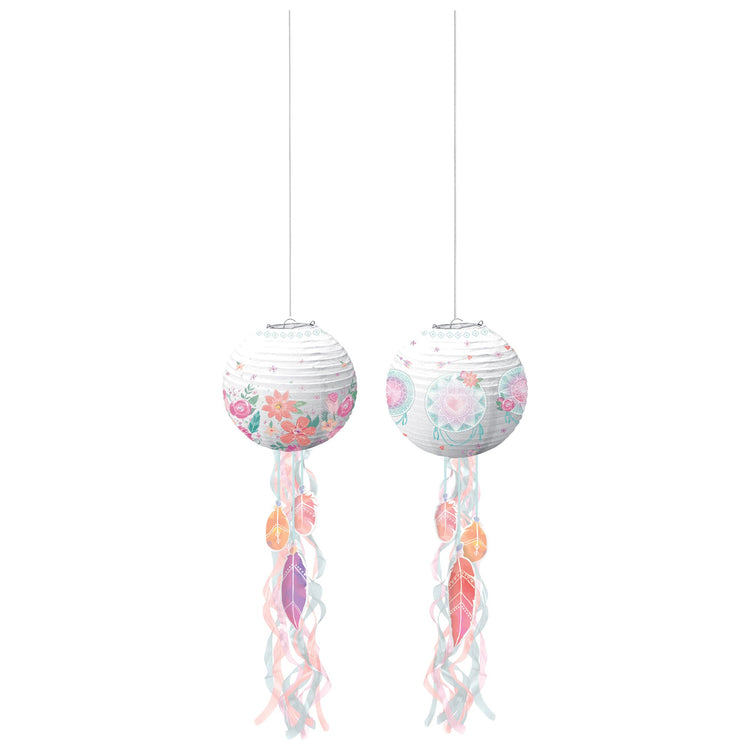 Free Spirit Happy Birthday Paper Lanterns & Tails Pack of 3