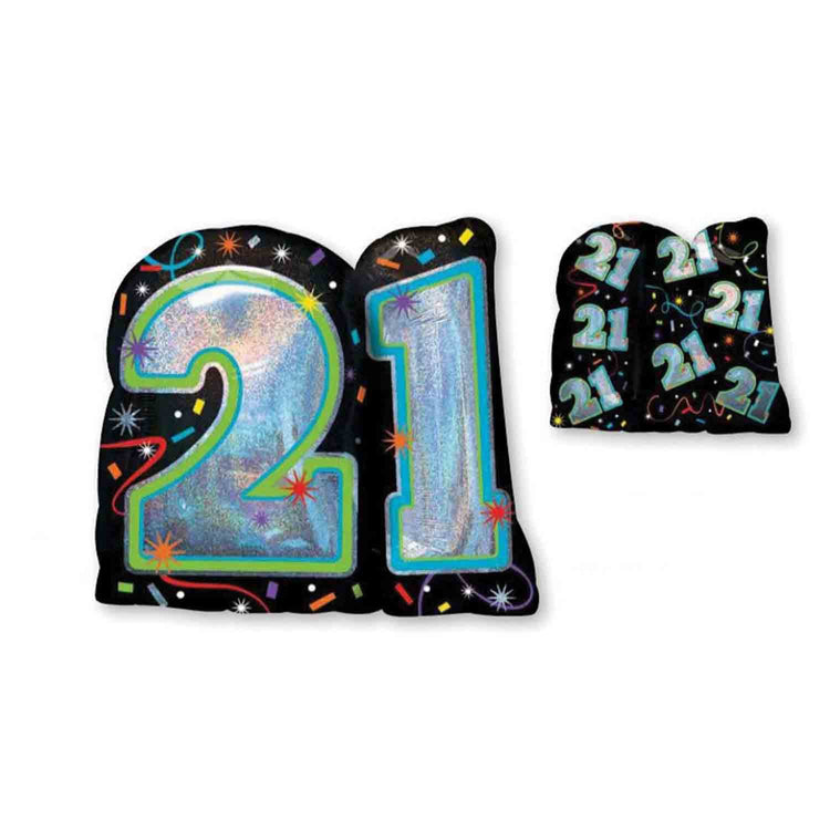 SuperShape Holographic Brilliant Birthday 21 P40