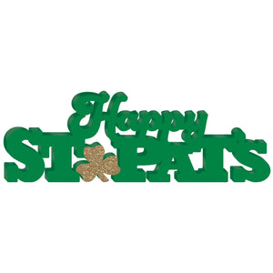 Happy St Pat's MDF Standing Sign Glittered