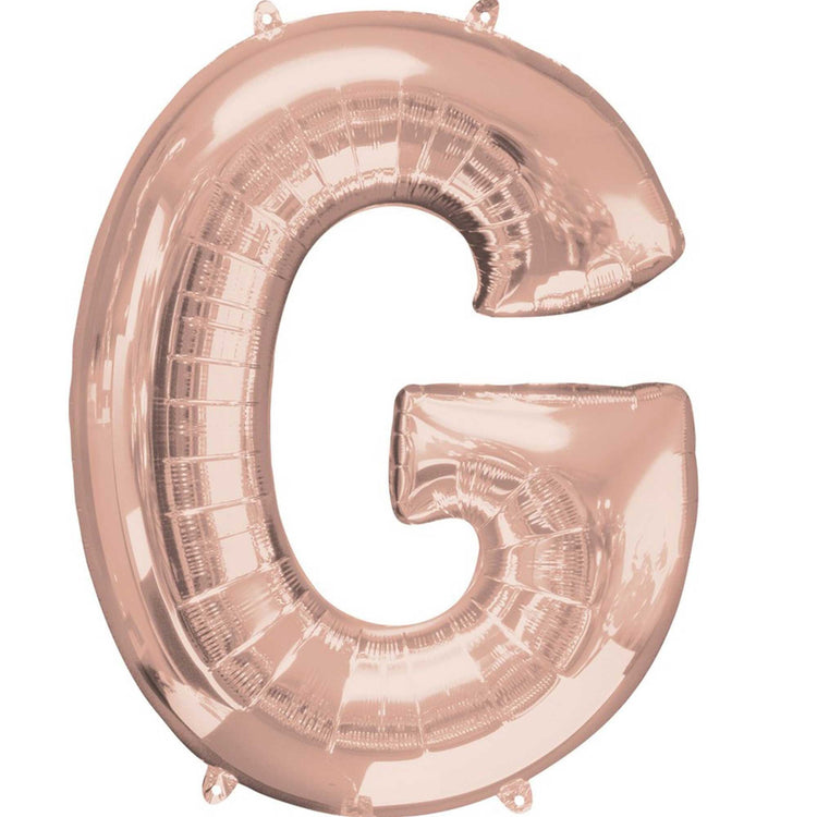 Rose Gold 83cm Letter G Super Shape Balloon