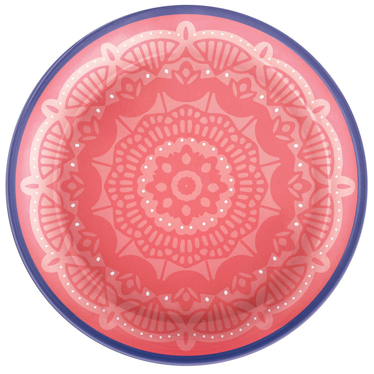 Boho Vibes 17cm Round Melamine Lunch Plates Pack of 4