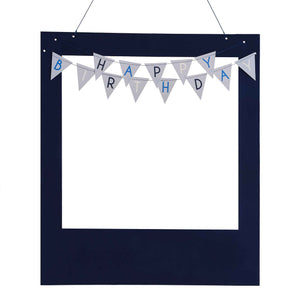 Mix it Up Customisable Blue Happy Birthday Photobooth Frame