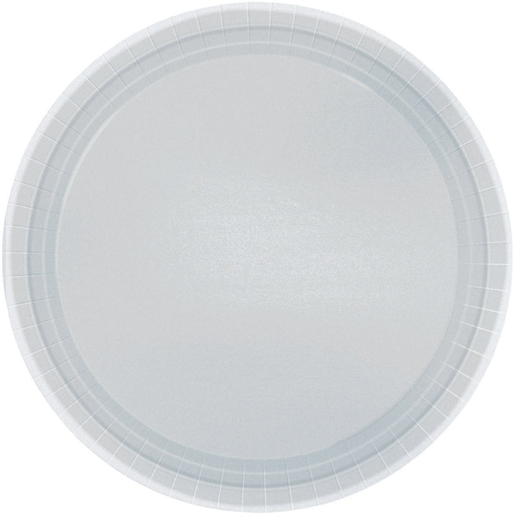 Paper Plates 9in/23cm Round 8CT - Silver Pack of 8