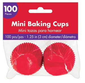 Mini Cupcake Cases Apple Red Pack of 100