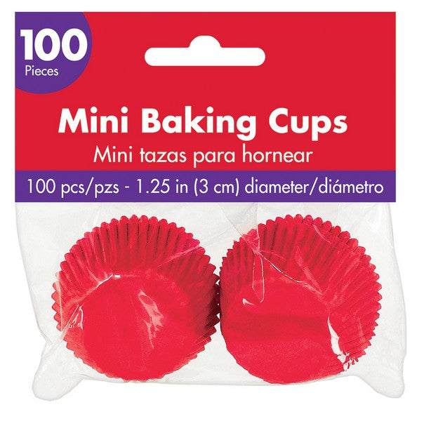 Mini Cupcake Cases Apple Red Pack of 100