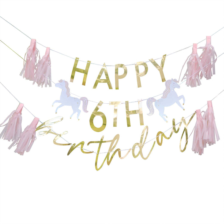 Princess Party Customisable Princess Happy Birthday Party Bunting