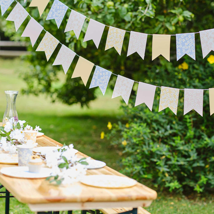 Hello Spring Floral Flag Party Bunting 5m