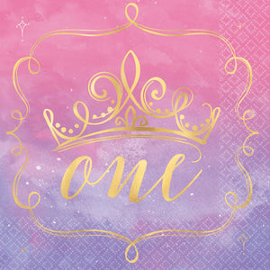 Disney Princess Once Upon A Time 1st Birthday Lunch Napkins Pack of 16