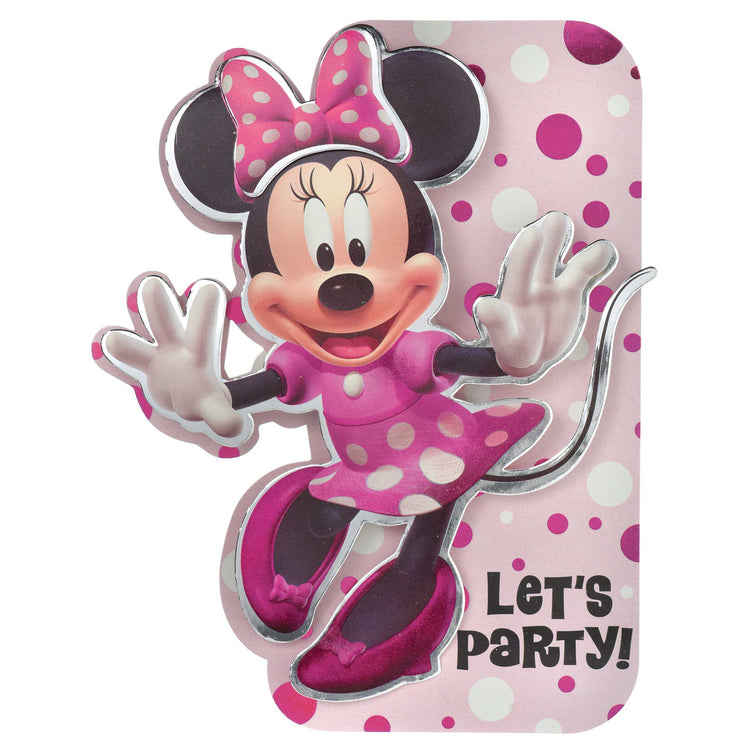 Minnie Mouse Forever Deluxe Foil Invitations & Envelopes Pack of 8