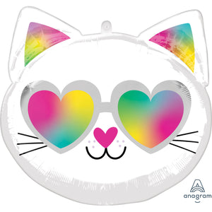 Standard Shape XL Cool Kitty Face 2-Sided Design S50