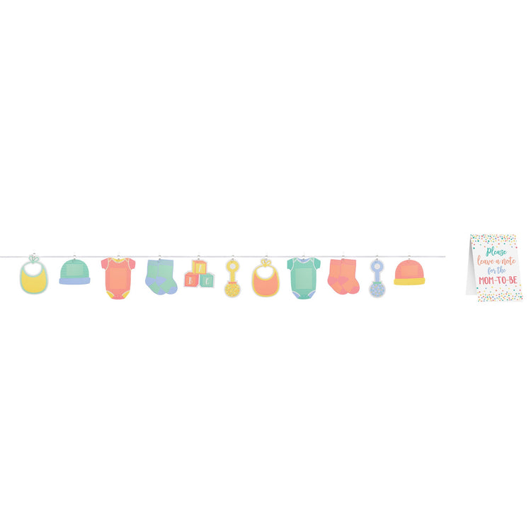 Baby Shower Autograph Clothesline Garland Pack of 25