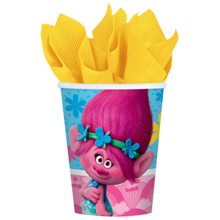 Trolls 266ml Paper Cups Pack of 8