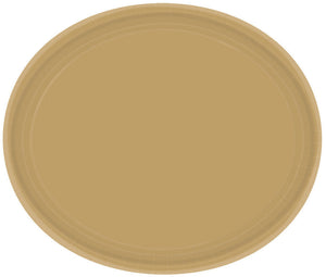 Paper Plates Oval 30cm Gold Pack of 20