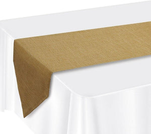 Faux Burlap Table Runner